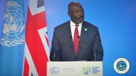 PRESIDENT GEORGE MANNEH WEAH ADDRESS THE UNITED NATIONS CLIMATE CHANGE CONFERENCE (COP26)
