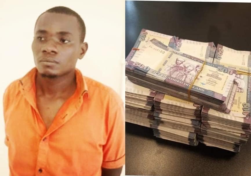 A Nigerian national arrested with counterfeit LRD$ one million