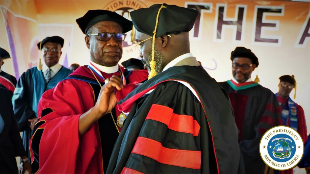 Pres. Weah Receives Third Honorary Doctorate Degree