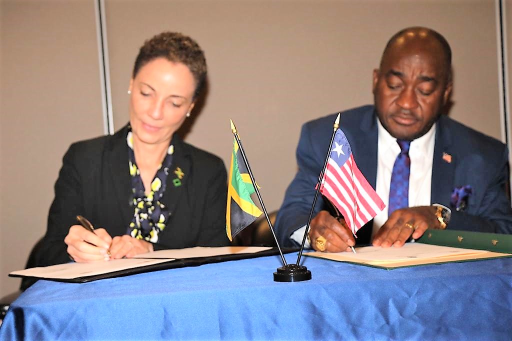 Liberia and Jamaica establish official diplomatic ties establishing Joint Commission for Technical Cooperation