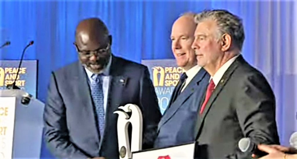 Pres. Weah Receives Int’l Peace and Sports Award