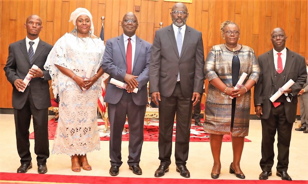 President Weah Commissions 5 Government Officials